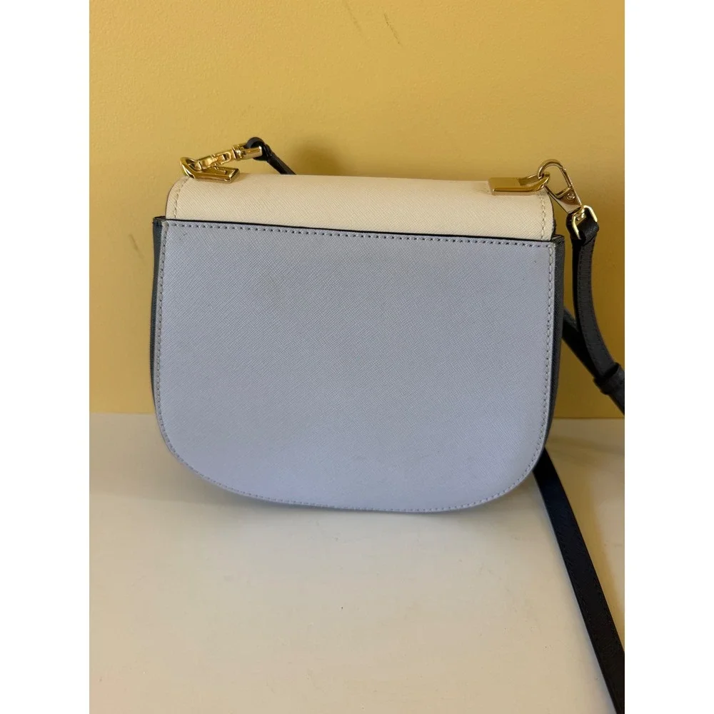Kate Spade Brydie Tile Blue White Crossbody Bag Leather Preppy